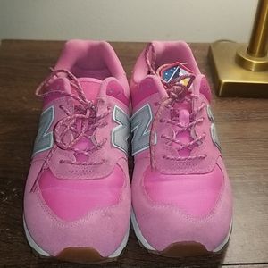 Big Girls Pink New Balance Sneakers